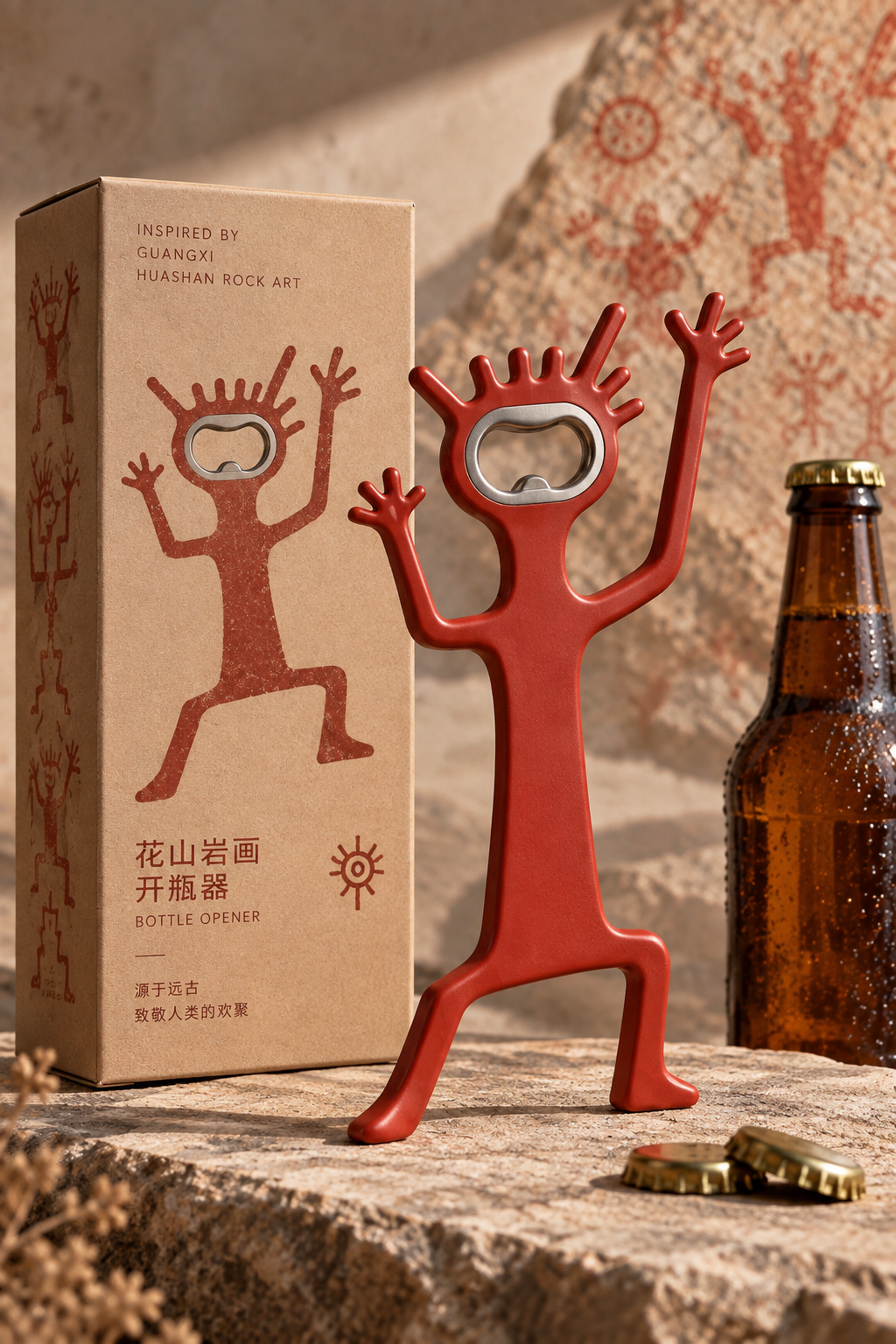 花山岩画开瓶器产品主图